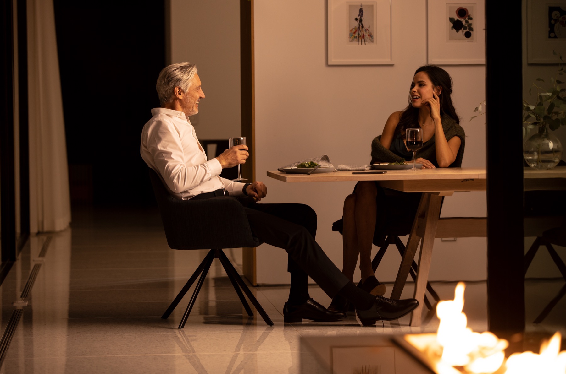 Cena en el comedor